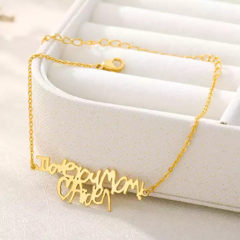 Kritzel-Armband Gold