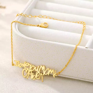 Kritzel-Armband Gold