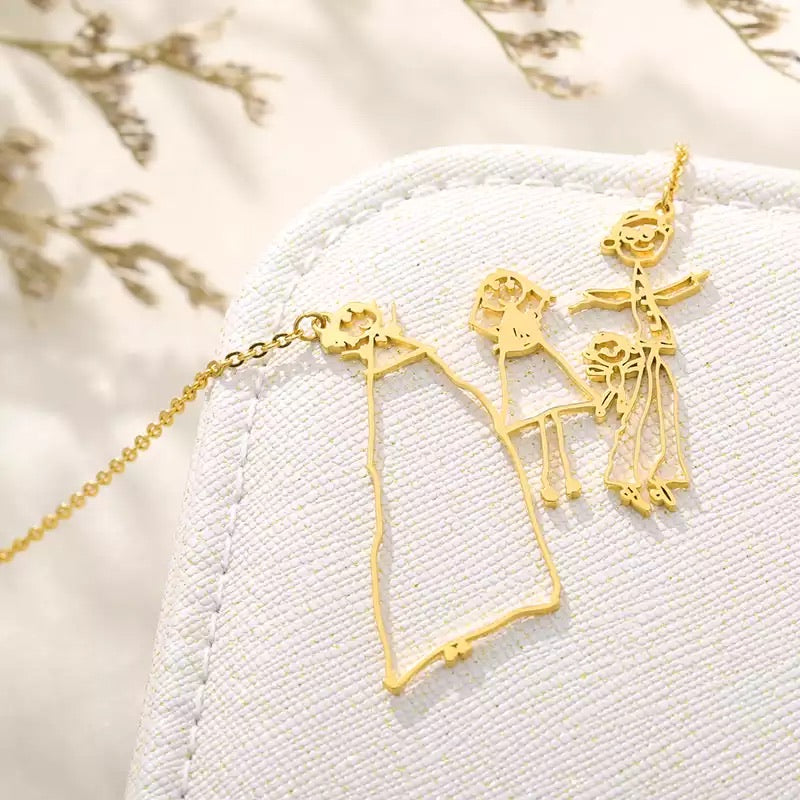 Kritzel-Armband Gold