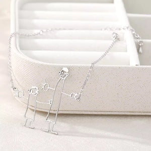 Kritzel-Armband Silber