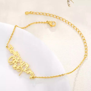 Kritzel-Armband Gold