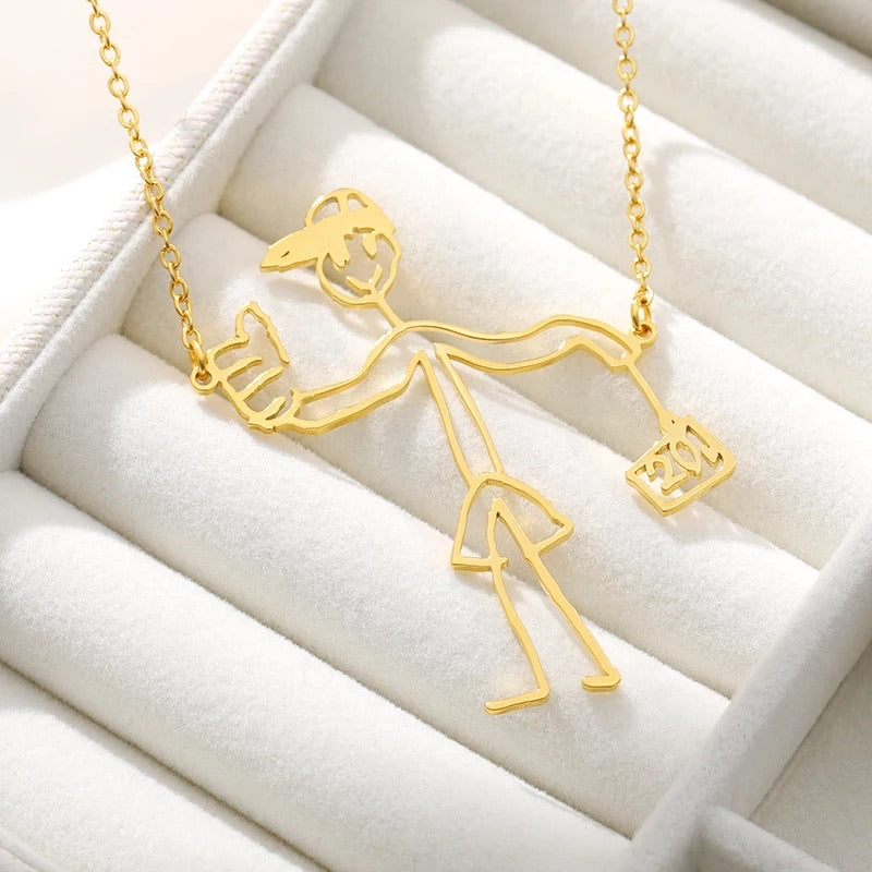 Kritzel-Kette Gold