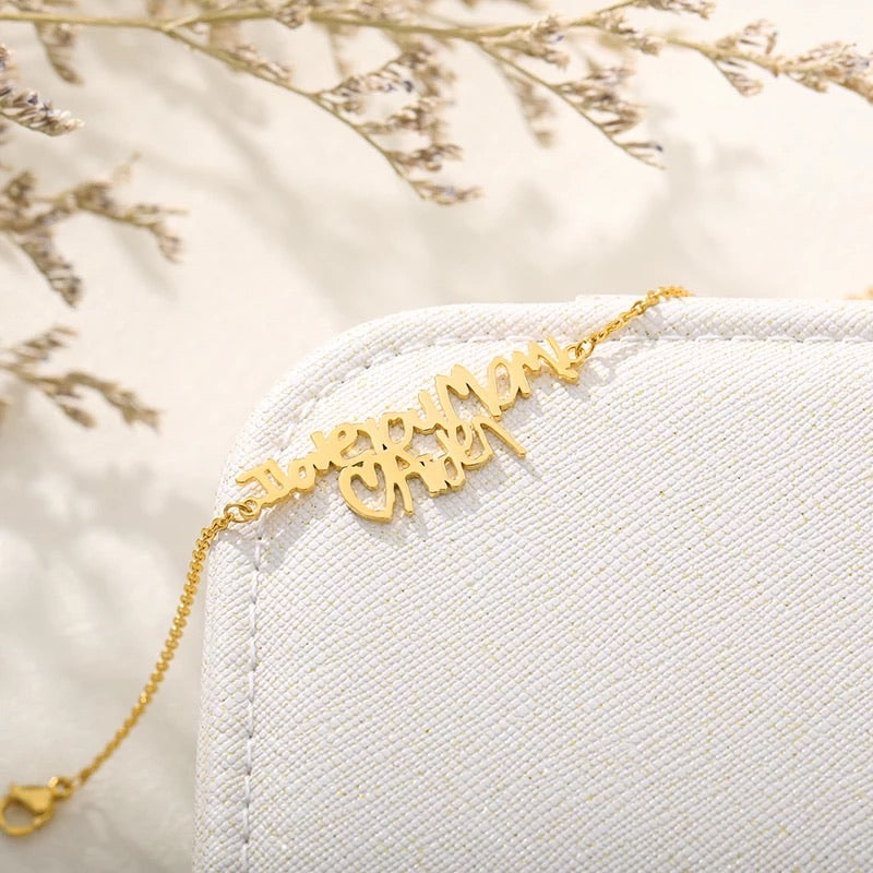 Kritzel-Armband Gold