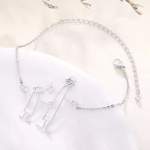 Kritzel-Armband Silber