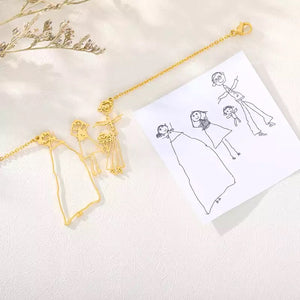 Kritzel-Armband Gold