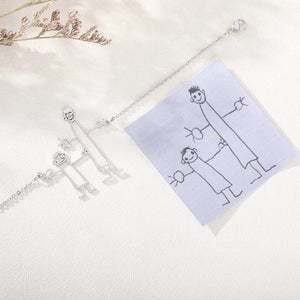Kritzel-Armband Silber